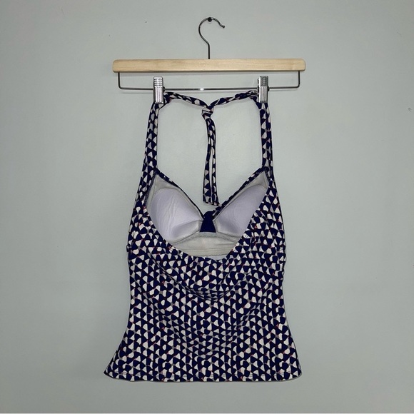 Boden Tankini Top Women’s Size 8 US Halter Padded Bow Front Patterned Swimsuit - Picture 6 of 9